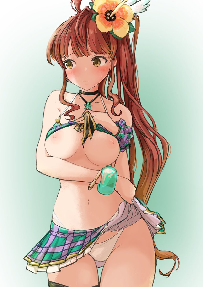 照れながらおっぱい見せてくれるディアンサ 