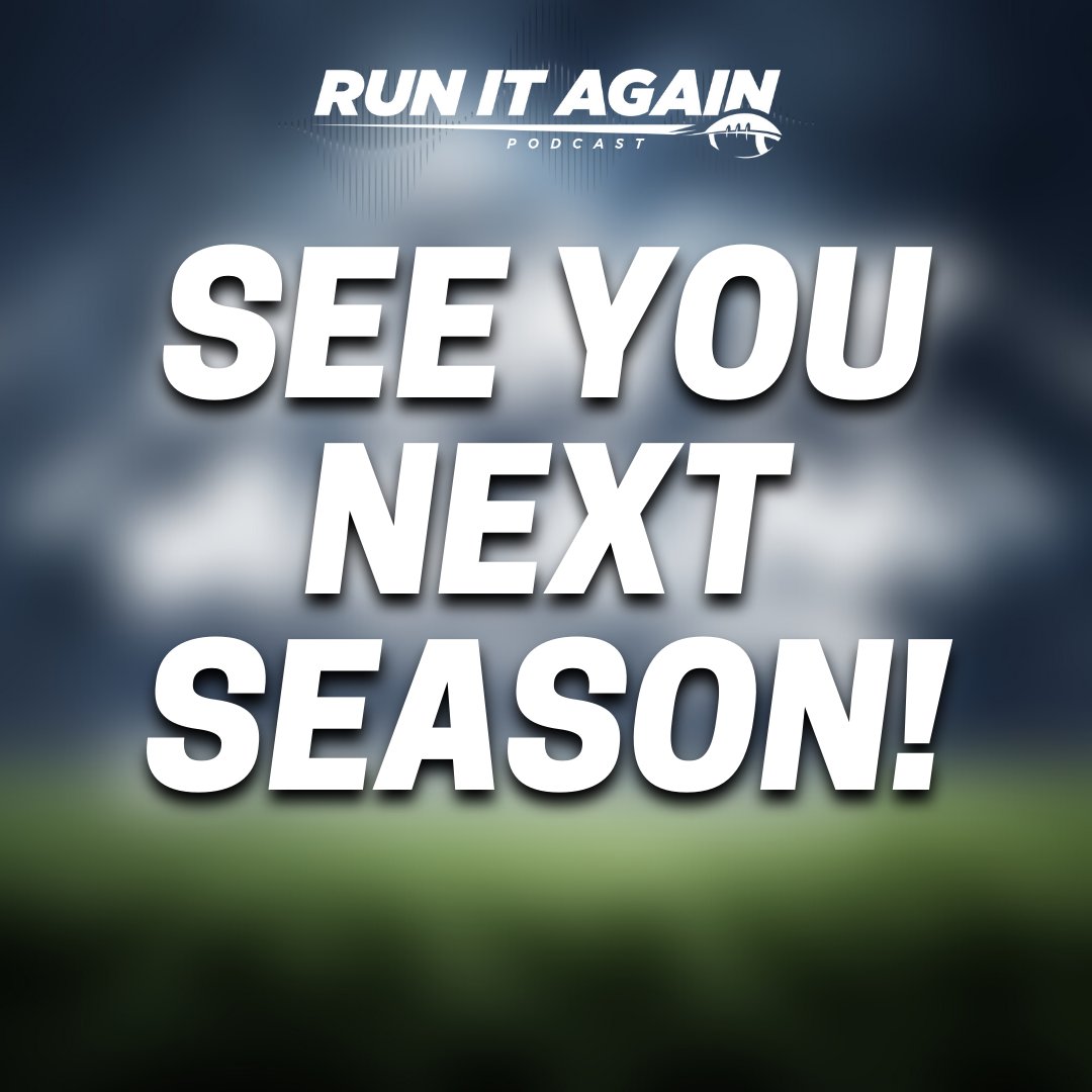 All of us at Run It Again would like to thank you all for joining us for another NFL season! While today would typically be the day we share a new episode, we wanted to remind you that we’re taking a break during the off-season &amp; we’ll see you again for spring training, folks!