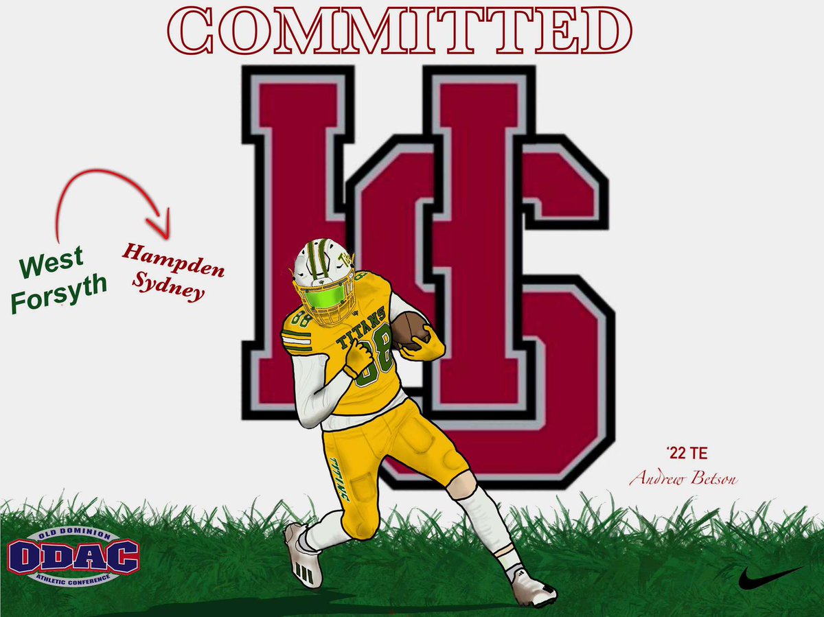 andrewbetson88's tweet photo. 110% Committed! Blessed to be able to further my education and play football at the next level at Hampden-Sydney College!  #rolltigers 🐅 🔴⚪️@HSC__FOOTBALL @HSCathletics @Coach__Talbert @dilloncostell01 @Dowdy_Coach @LindellStone @WFSportsMktg @BetsonScott @m1chael31 @SSN_HSC https://t.co/9BkZ0zxgJ6