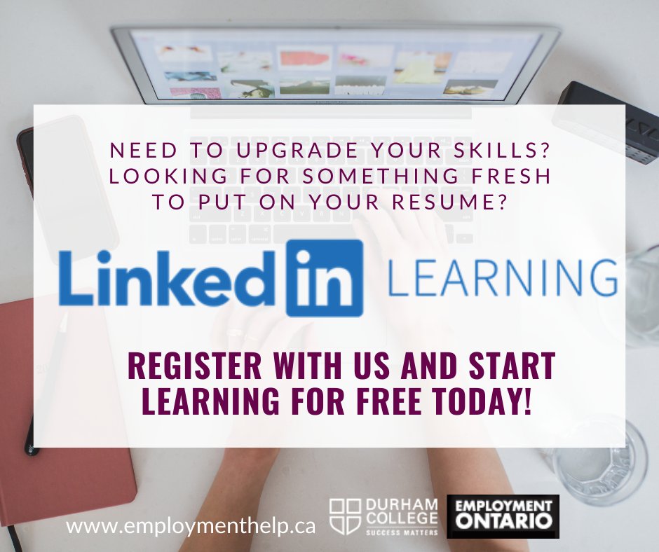 When you register with Community Employment Services, you open yourself up to a whole world of online learning! Upgrade skills, earn badges, and make yourself marketable! Click here to register with us: forms.office.com/r/mN3UQe1ud1

#linkedinlearning #dcemploymentservices #free