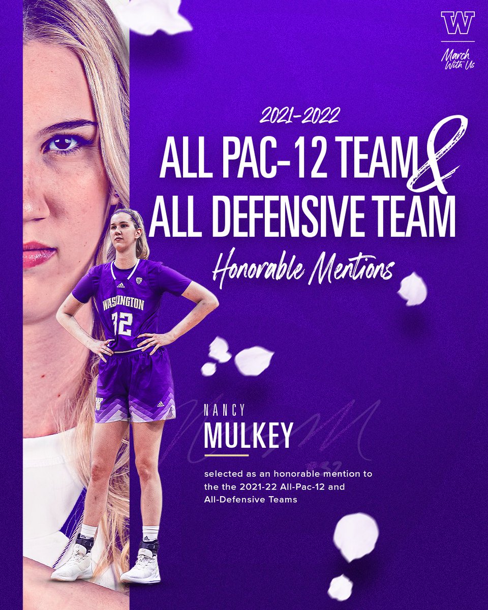 Washington Women’s Basketball (@uw_wbb) on Twitter photo All-Pac-12 ✔️
All-Defensive Team ✔️
Congrats to <a href="/nancymulkey/">Nancy Mulkey</a> on earning Honorable Mention recognition by the Pac-12 coaches for multiple postseason awards❕
» gohski.es/3Meag3Z
#MarchWithUs x #Pac12WBB All-Pac-12 ✔️
All-Defensive Team ✔️
Congrats to <a href="/nancymulkey/">Nancy Mulkey</a> on earning Honorable Mention recognition by the Pac-12 coaches for multiple postseason awards❕
» gohski.es/3Meag3Z
#MarchWithUs x #Pac12WBB