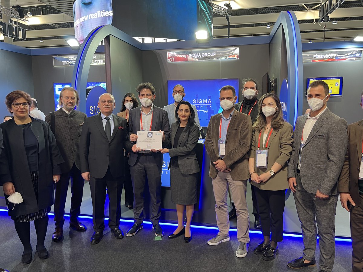 sigma_telecom's tweet photo. We received the plaque of appreciation from Istanbul Chamber of Commerce at MWC Barcelona. 🤝

#mwc22 #barcelona #mwcbarcelona #sigmatelecom https://t.co/Q6Cq7APbez