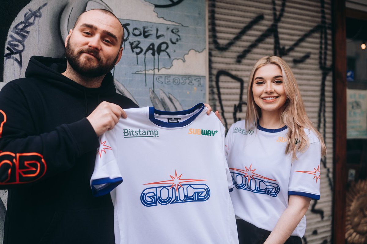 We are excited to officially launch our partnership with @Bitstamp, the  longest-running crypto exchange. An incredible addition to the #GuildGang &  the front of our jersey! Stay tuned - we have a