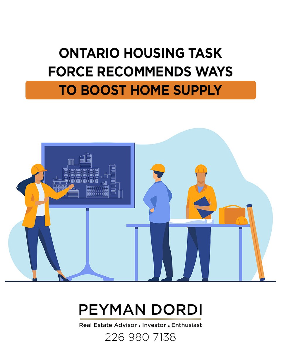 peymandor's tweet photo. 📊 Ontario housing task force recommends ways to boost home supply.

📈 A housing affordability task force convened last year by the provincial government released a report with 55 recommendations aimed at allowing more people in Ontario to find and afford a home —
... https://t.co/LQduMfEXYW