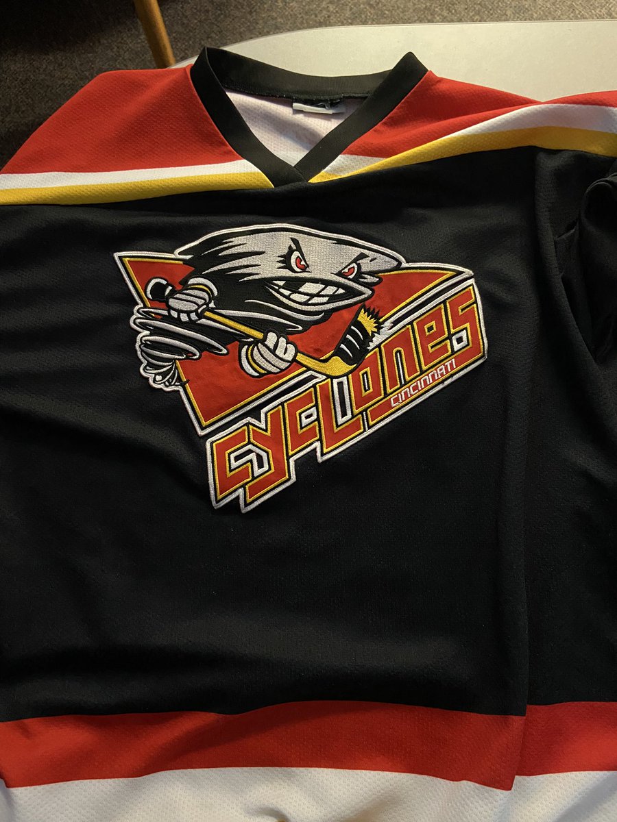 CoachJPollock's tweet photo. My Tuesday jersey brought to you courtesy of the @CincyCyclones. The boys also showed up with the LeBron Cleveland, Butler T-Pups, and big brother rocking little brother’s blackshirt J. Still waiting for @CobberCoachDro to step up. #HugeCyclonesGuy #JerseyWeek https://t.co/hLFBIwp2ux