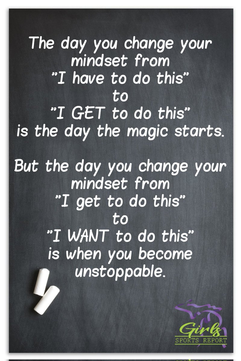 MiGirlsSports's tweet photo. Those who know... know. ⬇️

If you change one little word in your mindset when you think about school, homework, practice, weight training, eating right, sleeping enough, recruiting work, or anything else in front of you... you'll be amazed what happens next. https://t.co/1FJmsXWXPk