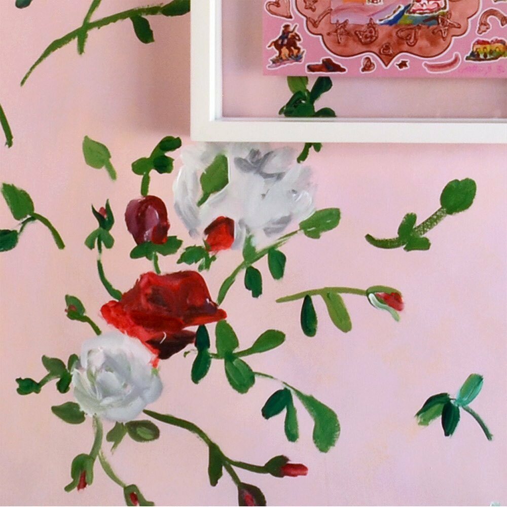 __AM_'s tweet photo. 🌸 Patterns found in older artworks 🌷Love these two larger pieces of paper canvas painted for drawing installations in 2018.
.
.
.
#designinglife #wallartist #handpaintedwallpaper #artinstallations https://t.co/6iLGmLlVyP https://t.co/xZaZvs44mh