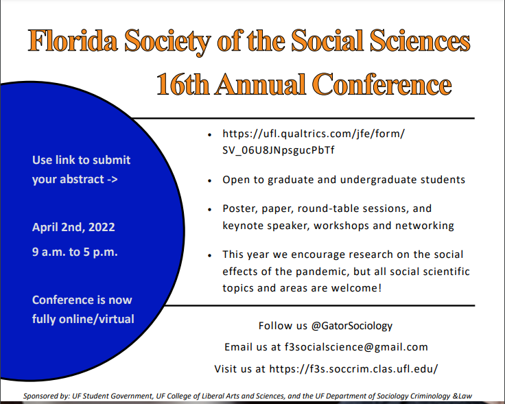 Florida Society of the Social Sciences (F3S) (GatorSociology) / Twitter