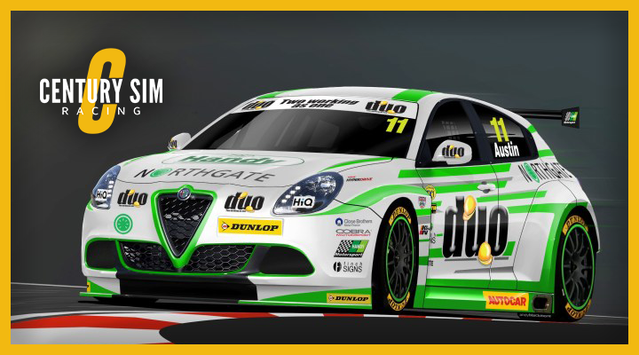 CenturySim's tweet photo. BTCC Is back on the menu at Century Sim Racing! 
This month's track attack will see drivers booting an Alpha Romeo Giulietta BTCC car around the international layout of Silverstone! 

All you have to do to enter is set a lap time in any event in this car and track! 

LET'S GOOOO https://t.co/m00UnecGrR