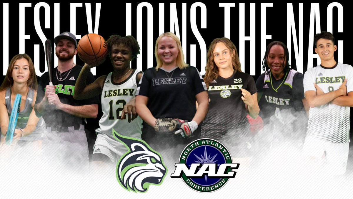 LesleyAthletics's tweet photo. #LynxNation is on the move! We are excited to announce that Lesley University is joining the North Atlantic Conference @nacathletics beginning in 2023! As part of their fourth expansion in four years, we are proud to be the newest full members of the NAC’s East Division. https://t.co/GYoqgRaTEa