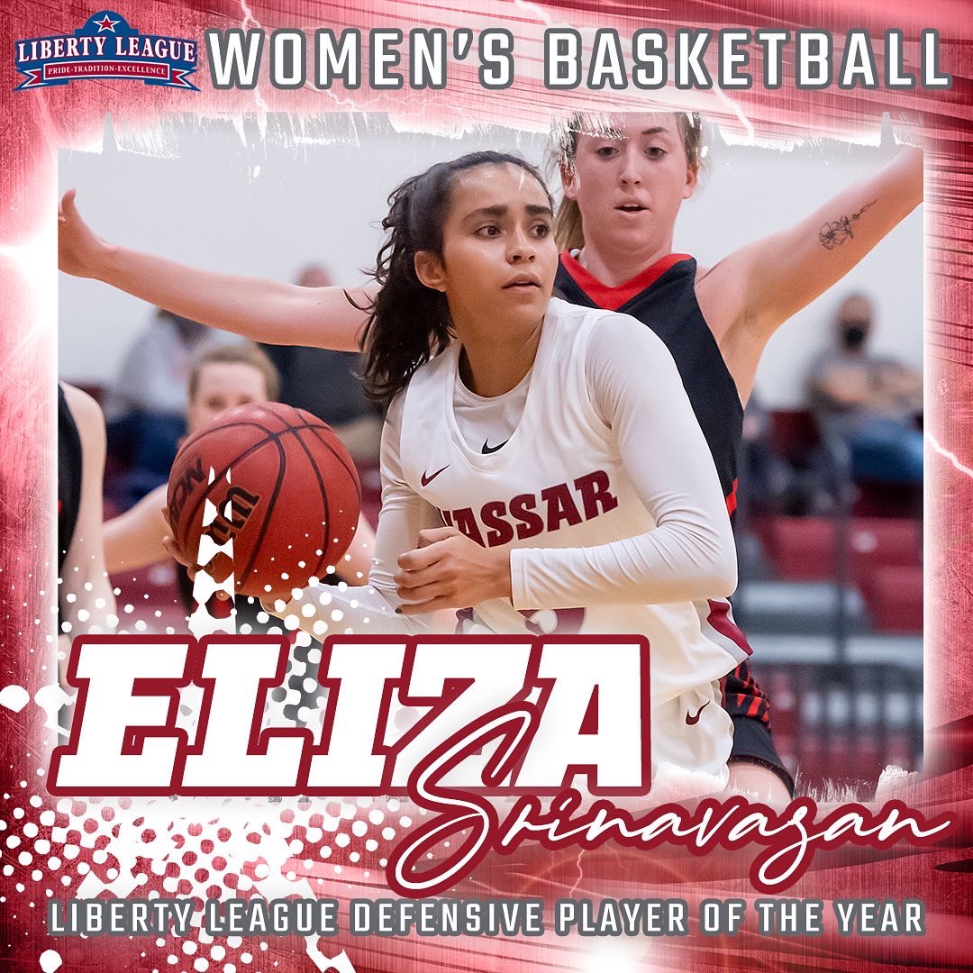 VassarAthletics's tweet photo. Congratulations to @VassarWBB on an incredible season and some OUTSTANDING year-end honors! Player of the Year, Defensive Player of the Year, Coaching Staff of the Year and two All-League 1st Team selections! @LLAthletics @Vassar https://t.co/euumsRrBFI
