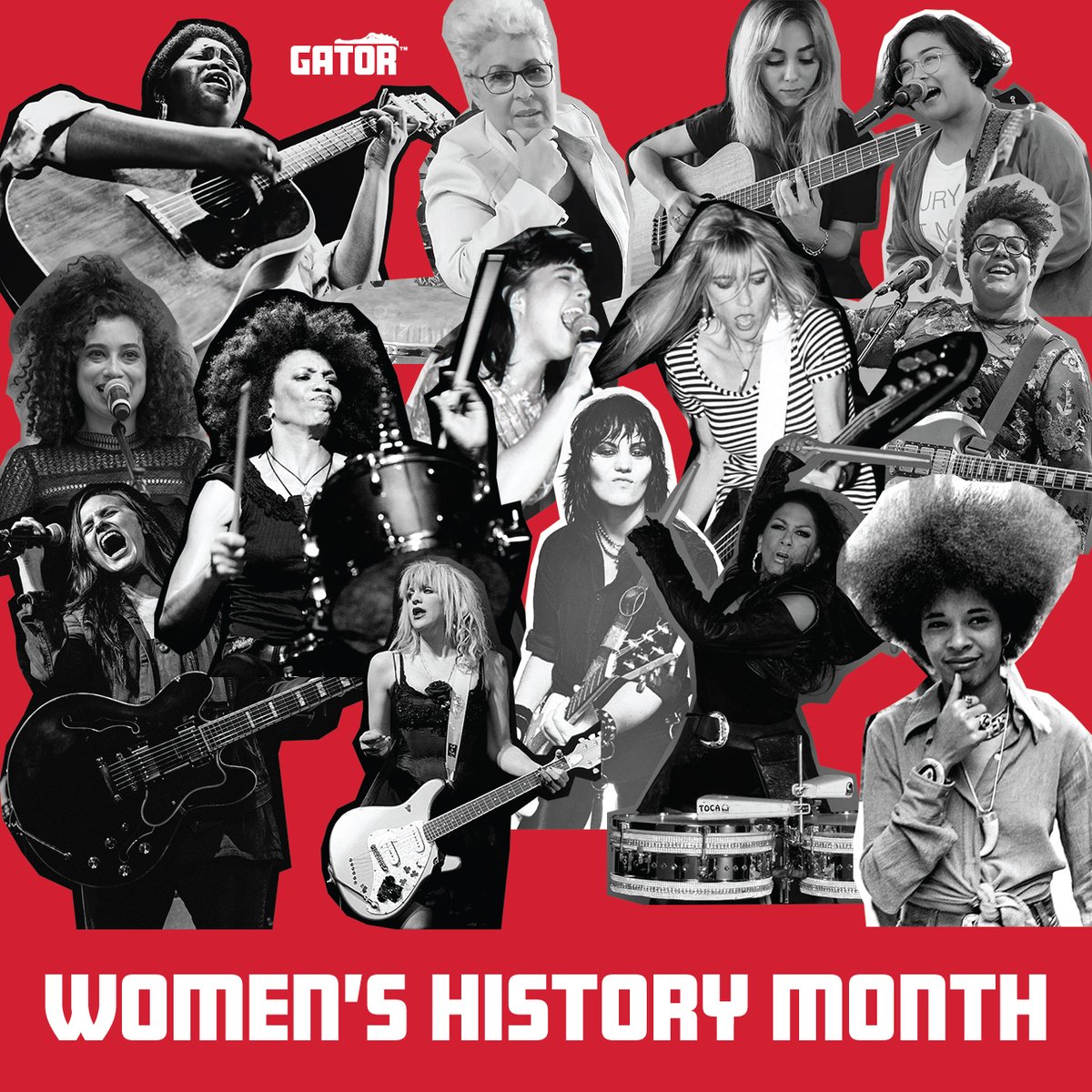 gatorcases's tweet photo. As we enter Women's History Month, we're proud to be woman-owned and even prouder to support all the women who rock.

#gator #guarditwithgator #gatorcases #musiciansdaily #musicianstoday #dailymusicians #amazingmusicians #musicmakers #womenshistory #womenshistorymonth #womenowned https://t.co/EaFW7IhmZw