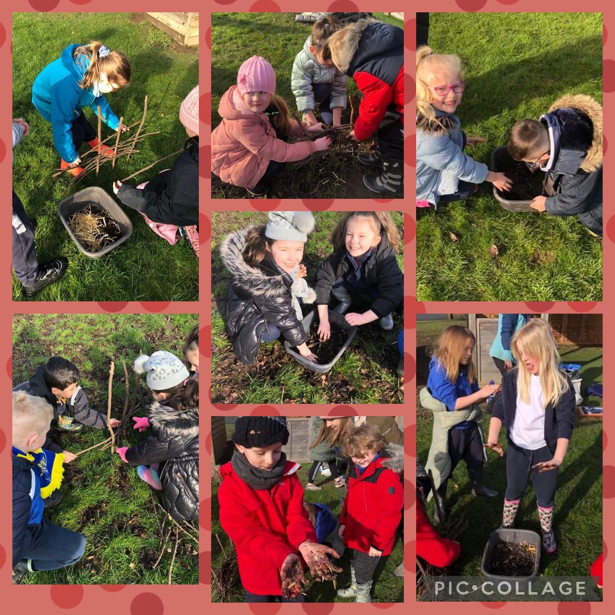 MFinfantschool's tweet photo. Dolphins had a brilliant morning furthering their understanding of the Great Fire of London in our incredible outdoor area today! They used wood, mud, straw and water to create wattle and daub walls. Fantastic work by all! #MFhistory #MFdolphins https://t.co/2FANW9bR4R