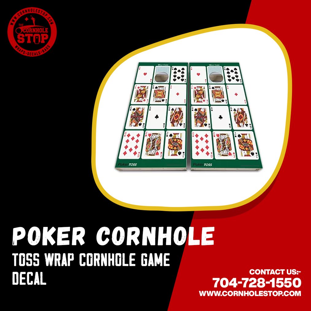 CornholeStop_'s tweet photo. Unique graphics for your cornhole board? Get this poker cornhole toss wrap only at Cornhole Stop. This unique design is printed on high-quality vinyl. Get it delivered to your home by ordering today! https://t.co/JN3y8mgKj2
#pokerwrap #vinyl #decals #cornholewrap #cornholeboard https://t.co/WWqyir7aNx