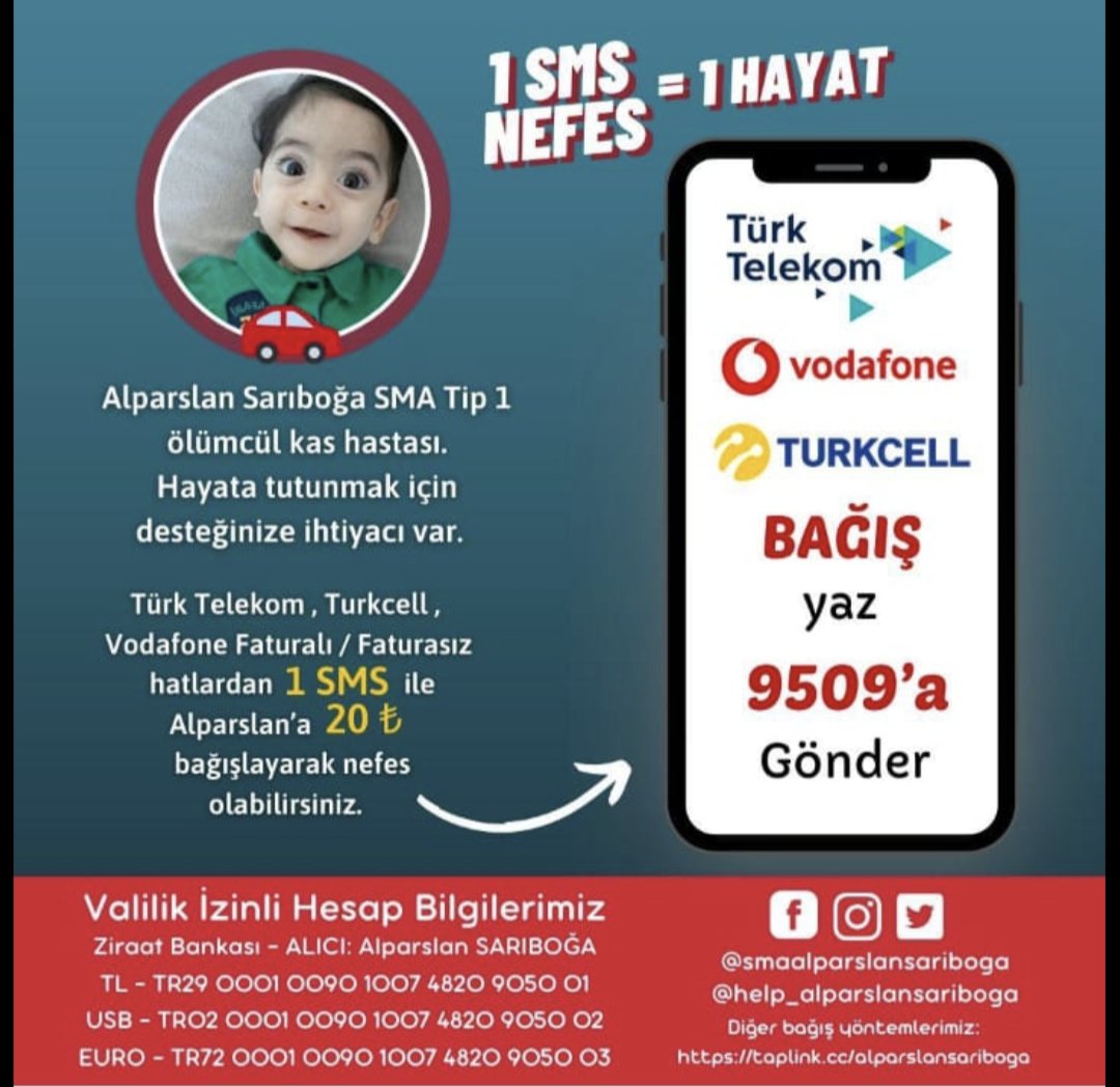 @smaalparslansar Bir gün yemek yiyebilsin,koşup oynayabilsin, yaşayabilsin diye bize ihtiyacı var onun. Ne olur bir çay kahve paranızı çok görmeyin ona
#AlparslanaHayatOl Uğurcan Çakır Bakan Koca #Ukriane #Baba Antalya #Airdrop #RecebiyeAşıkTutuklansın #MasumlarApartmanı