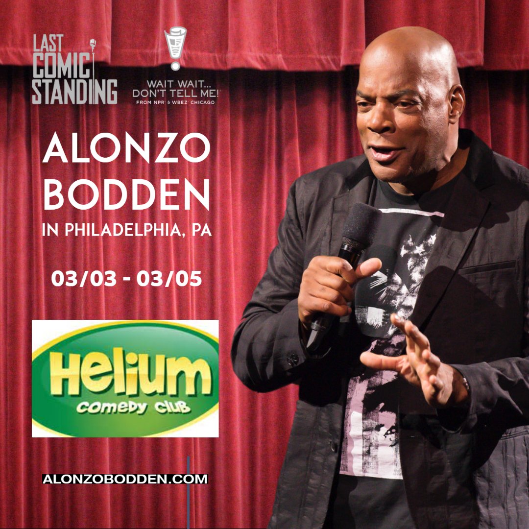 AlonzoBodden's tweet photo. Philadelphia, PA. I'll be performing @HeliumComedy THIS WEEK (March 03-March 05) Grab your tickets and let's have some laughs.
https://t.co/Wu2V9ATLjm
#AlonzoBodden #LiveComedy #StandUp #Improv #HeliumComedy #Philadelphia #Pennsylvania https://t.co/ABTyfeZLcn