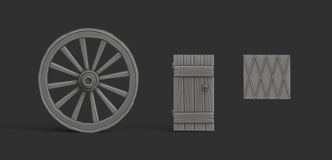 Started sculpting the big props of my cart ! Stay tuned 😊

#zbrush #props #3dart #environmentartist #gameart #stylized