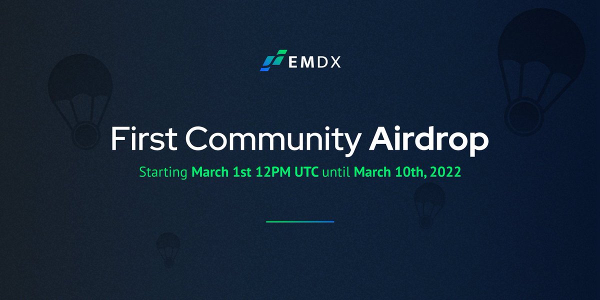 emdx_io's tweet image. EMDX Community Airdrop 🪂

Just giving EMDX people back part of what they deserve!

💰 5M $EMDX tokens to be distributed
✋ Real governance ignited!

⏰ March 1st 12PM UTC until March 10th

Register here: airdrop.emdx.io
More details: docs.emdx.io/rewards