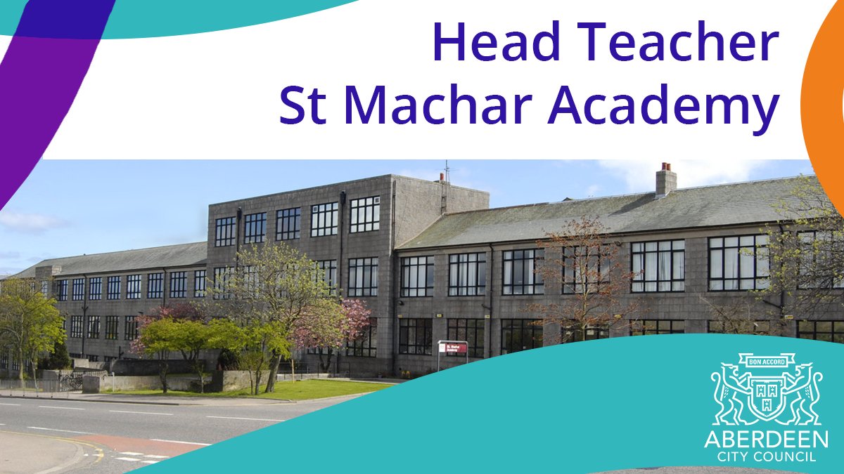 EduAberdeen's tweet photo. Are you an experienced and inspirational school leader considering the next step in your career?  We have a fantastic opportunity to join our team in @AberdeenCC Head Teacher - St Machar Academy https://t.co/73KcsAyU9a #AberdeenLearns https://t.co/DRIq2iacN8