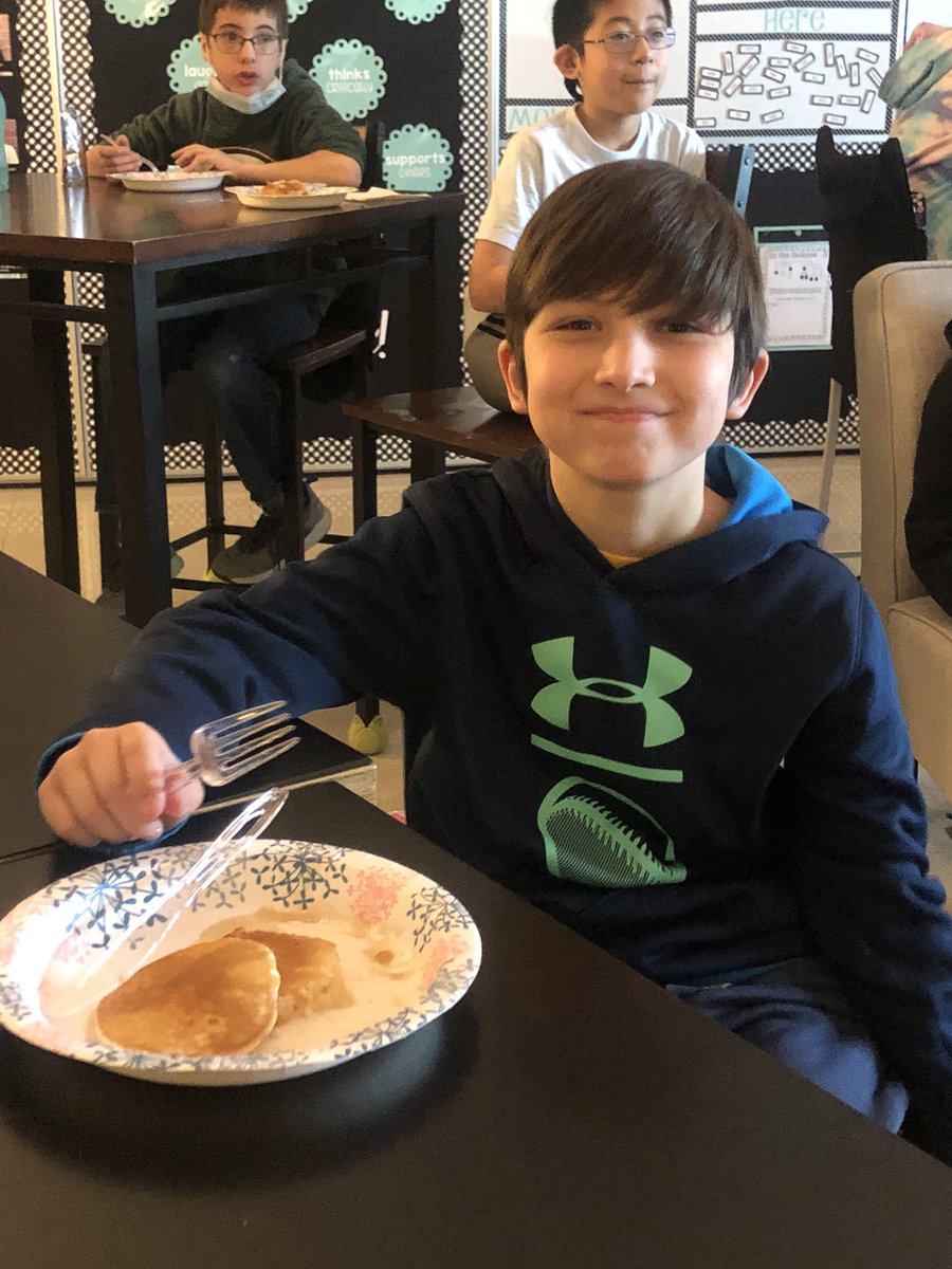 KatieRenners's tweet photo. Happy National Pancake Day!!! We had a great morning eating delicious pancakes from the chefs at the Team Infinity Cafe. We also watched a few cartoons together to start the day. Love these days with our students. ๐ฅ ๐ #InfinityMI #MasonMoments #MIStrong https://t.co/8TCPf9KCFl