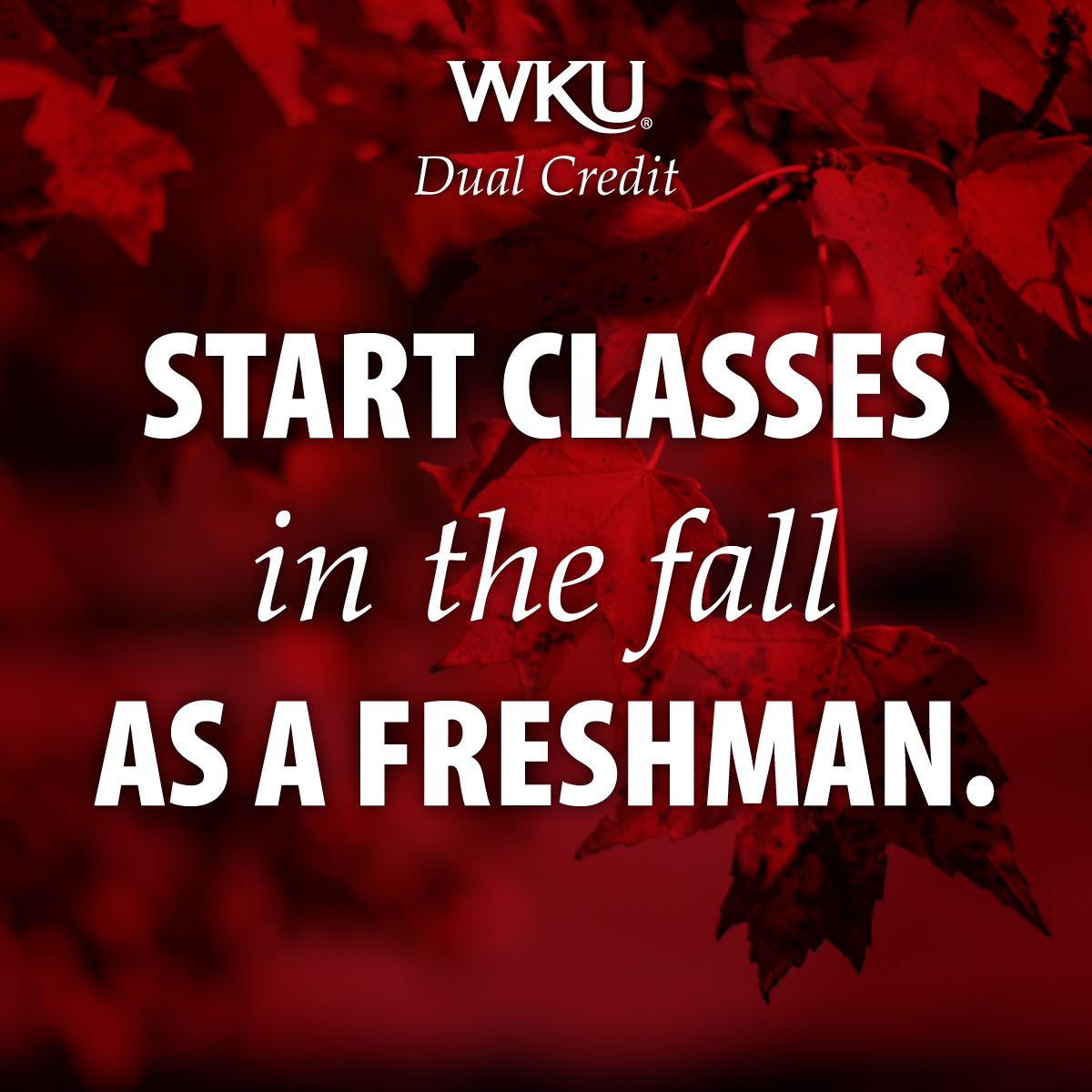If you are planning to join us in the fall as a freshman, follow along with the WKU admissions timeline to make sure you are on track! 

Visit wku.edu/admissions/tim… to find the timeline #WKU #ClimbWithUs <a href="/wku/">Western Kentucky University</a>