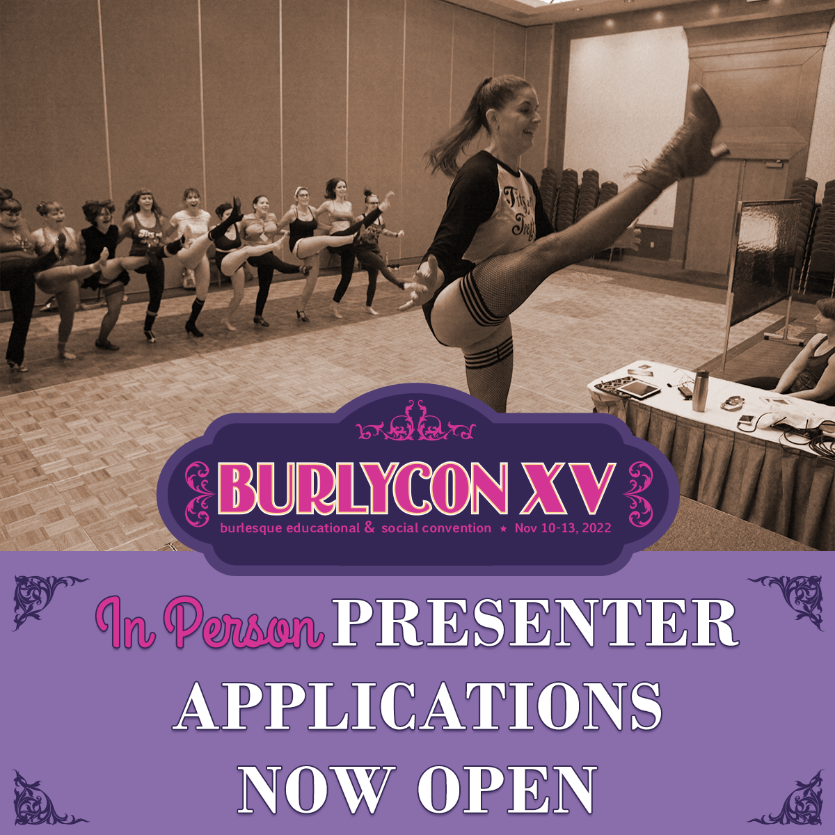 BurlyConSeattle's tweet photo. There's 1 more week left to submit your presenter proposal for #BurlyCon2022 . #BurlyCon is accepting presenter proposals for virtual and in-person Burlycon (November 10-13).
Submit your proposal before March 8: https://t.co/z2iIn3F4sV
#burlesqueconvention #Burlesqueclasses https://t.co/mgE3lgIcIS