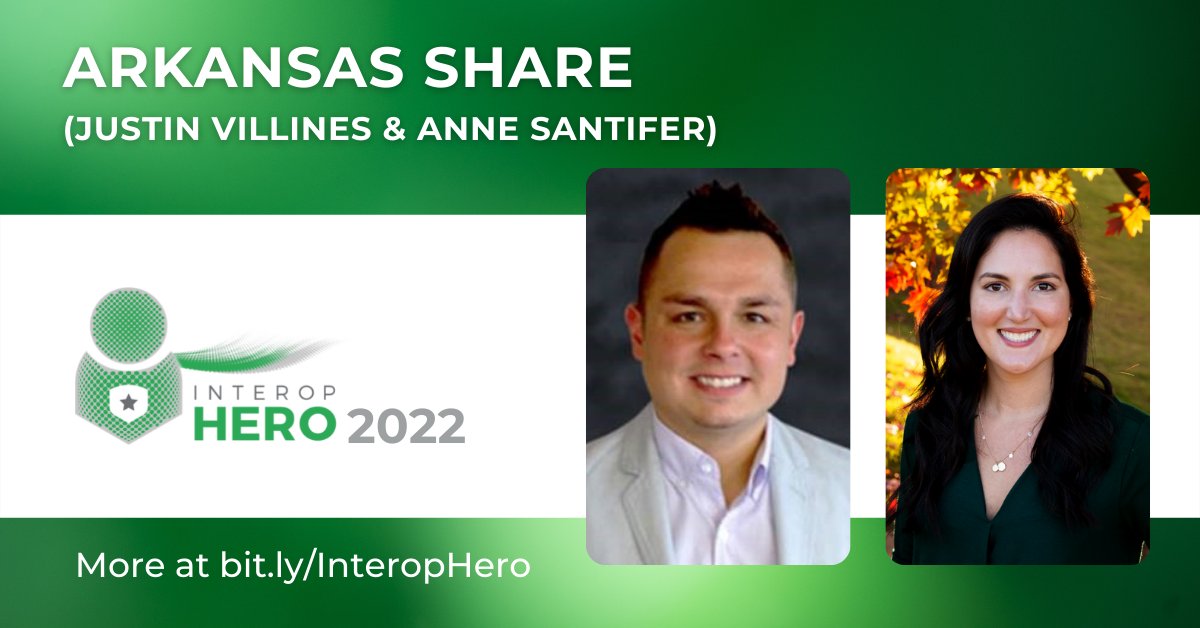 DirectTrustorg's tweet photo. We're pleased to recognize both Justin Villines and Anne Santifer from Arkansas SHARE as an #InteropHero!
Learn more about the #InteroperabilityHero Initiative, including words from their nominator, at https://t.co/IUpFnIFhD0.
#InteroperabilityImpact @SHAREarkansas https://t.co/7bM8FXSWmp