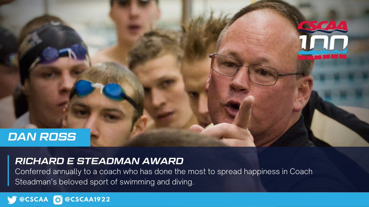 Couldn't be happier to recognize @rossdp59 of @purduemswimdive as this year's Richard E. Steadman Award Recipient for bringing joy to the sport of swimming &amp; diving. Join us in Chicago on May 2nd to recognize Coach Ross.
cscaa.org/2021/award-ross