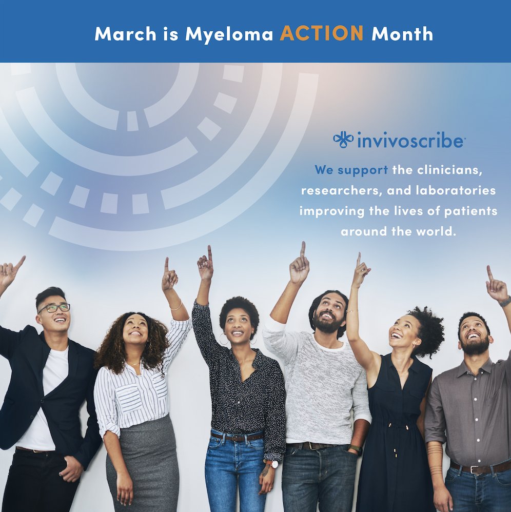 Invivoscribe's tweet photo. March is Myeloma Action Month. For over 25 years Invivoscribe has been providing diagnostics to clinicians, researchers, and laboratories to improve the lives of patients around the world. Learn more: https://t.co/QitSZzm8Ov #MYelomaACTION #invivoscribe #LabPMM #myeloma https://t.co/6dqTFmo3yo