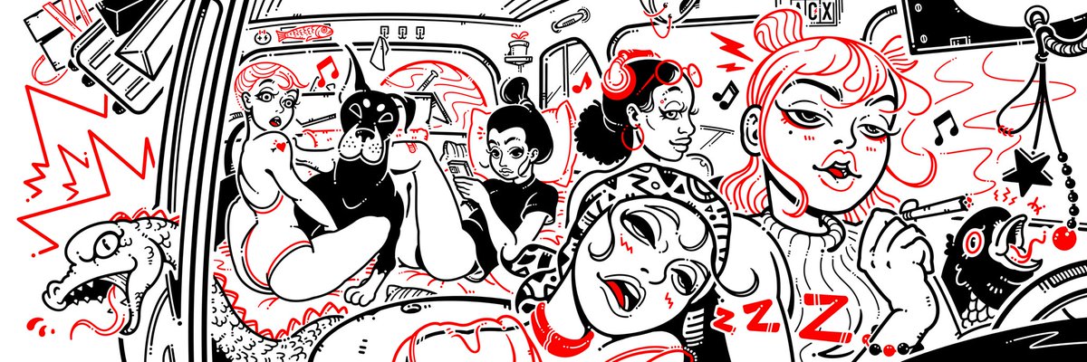 We all have that squad 🥴✨💅🏽 #digitalart #art #ArtistOnTwitter #lineart #NFTs #accxin #NewArtist