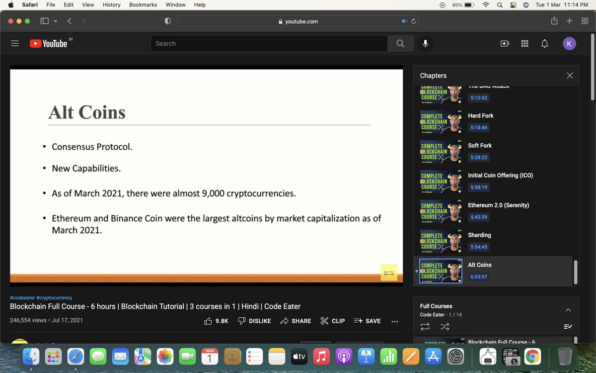 kuldeepyeware's tweet photo. • What is Hard Fork ?
• What is Soft Fork?
• What is ICU?
• What is ETH2.0?
• What is POS?
• What is Sharding?
• What is ALT Coin?
• Difference Between Coin VS Token VS ERC 20 VS TRC 20
🧵(3/3)
#web3 #Blockchain #learning #blockchaindevloper https://t.co/Sfd1Gf94Ce