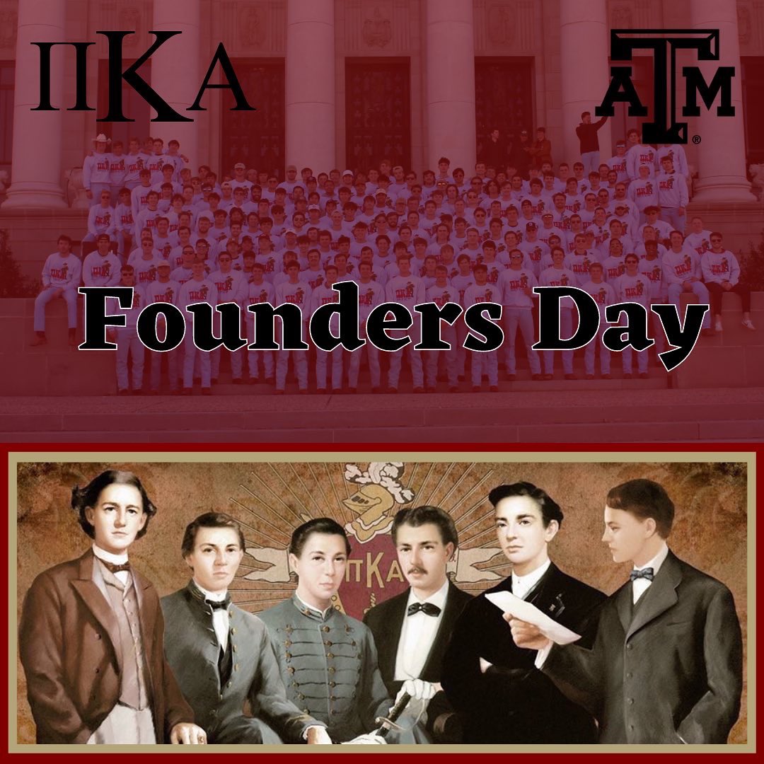 Aggie_Pike's tweet photo. This day 154 years ago, our founding fathers came together in 47 West Range to form the Pi Kappa Alpha Fraternity. Since then, Pi Kappa Alpha has initiated over 305,000 brothers! 

Happy founders day! φφκα 

#pike #foundersday #aggiepike #aggie #greeklife #pikappaalpha https://t.co/JrknvKKEnT
