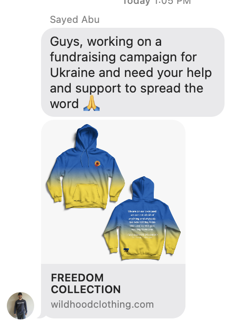 davidrocknyc's tweet photo. My dear friend @newfiesayed put together this amazing campaign to help fundraise for Ukraine --- 

Please support @wildhoodinc 

https://t.co/RzwgIr0EHR https://t.co/MBBRixr4GY