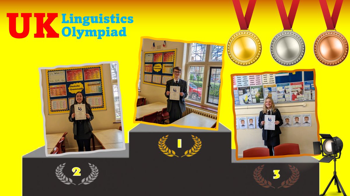 Congratulation to all our <a href="/Hymers_College/">Hymers College</a> linguists who took part in the UK Linguistics Olympiad. In particular to three of our pupils who received awards: Annabel (Bronze Award🥉), Charlotte (Silver Award 🥈) and James (Gold Award🥇). Well done to all those who took part! 👏