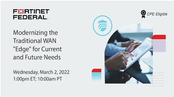sbscarpelli's tweet photo. Register to join a webinar hosted by #FortinetFederal and @Carahsoft on Wednesday, March 2 to learn about the key components of Federal IT Modernization: https://t.co/trccwySPnD https://t.co/Rp7fZnWURd