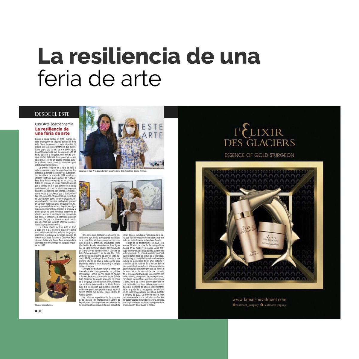 <a href="/ESTEARTEfair/">ESTEARTEfair</a>  se convirtió en un clásico de todos los veranos, esperado no solo por la calidad del arte que exhiben las galerías, sino por un interesante programa educativo compuesto por conferencias y conciertos que la complementan

Nota por <a href="/flosader/">Florencia Sader</a> en bit.ly/3sw38bf