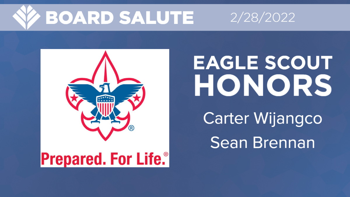 ipsd204's tweet photo. Congratulations to @meteavalley seniors, Carter Wijangco and Sean Brennan, on achieving Eagle Scout honors! #boardsalute https://t.co/BgPEEreSun