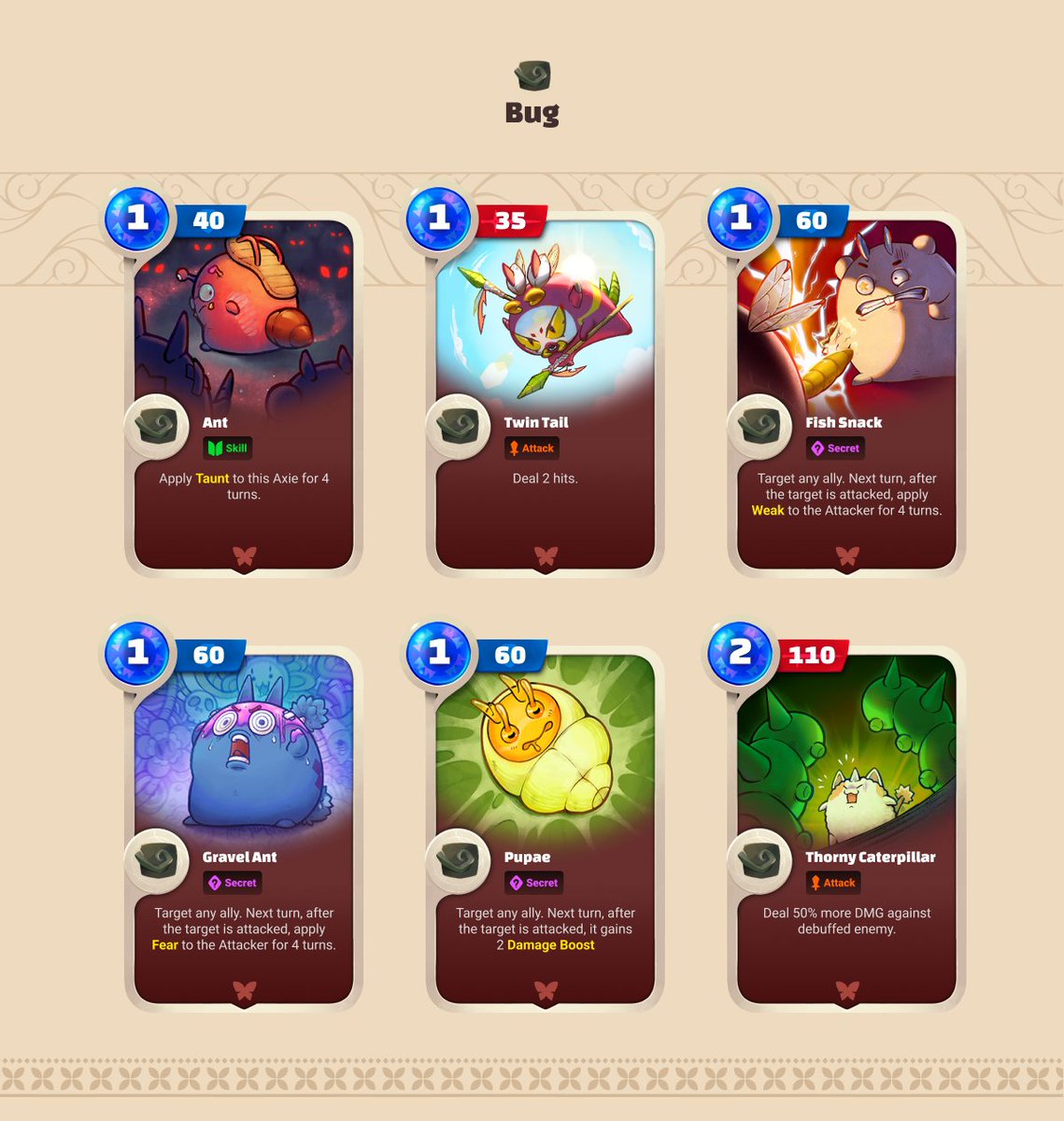 AxieInfinity's tweet photo. What's your favorite tail card from the Origin tail leek? https://t.co/KBc5U9MPQE