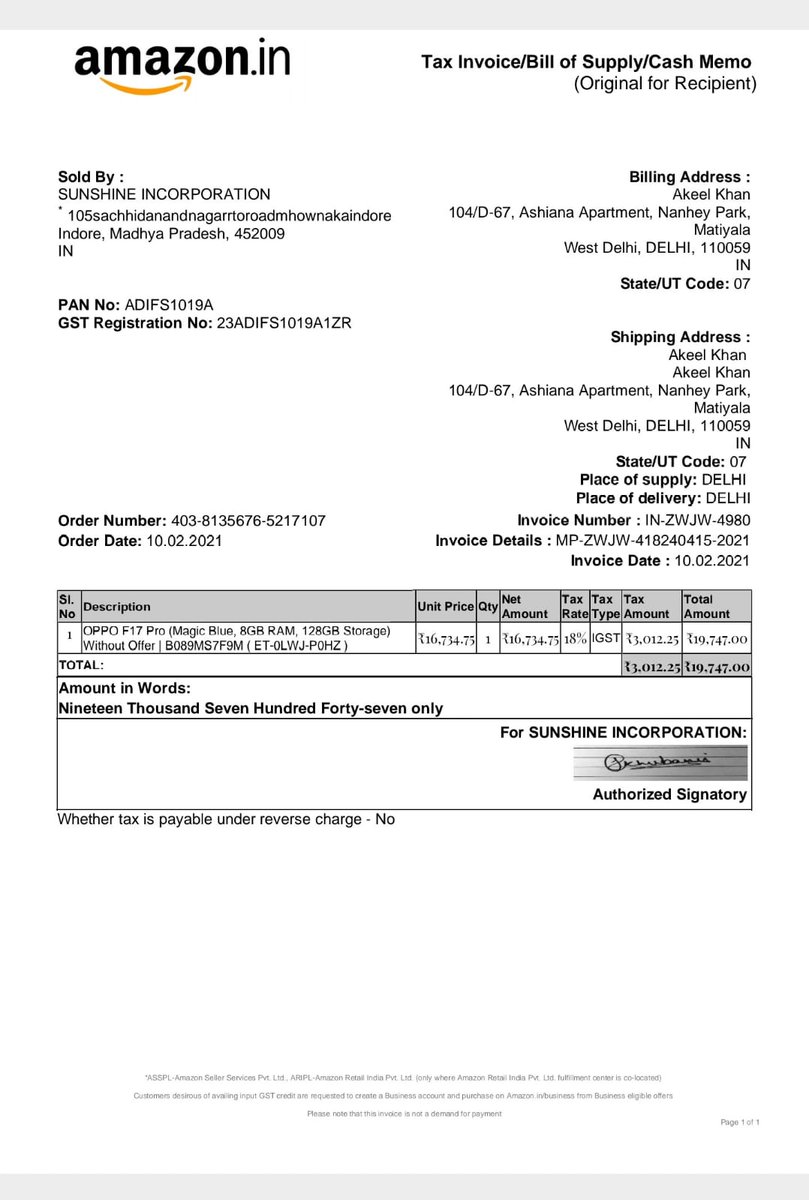 DhakadChhora007's tweet photo. Simply Cheating done by Amazon And Oppo . I have purchased phone from https://t.co/HOvHmcgsZI on 10th Feb 2021 and when asked for worranty on 7th Feb , Oppo and Amazon bothe denied for warranty, the behaviour of Amazon sr Executive is totally unprofessional.Big Cheater  #amazon https://t.co/lGQSeqDoJ9