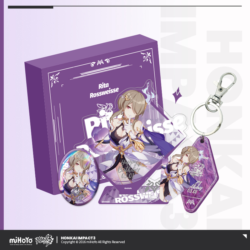 ◇崩壊3rd大陸新グッズ◇ 3月1日がお誕生日のリタグッズセット、立ち絵