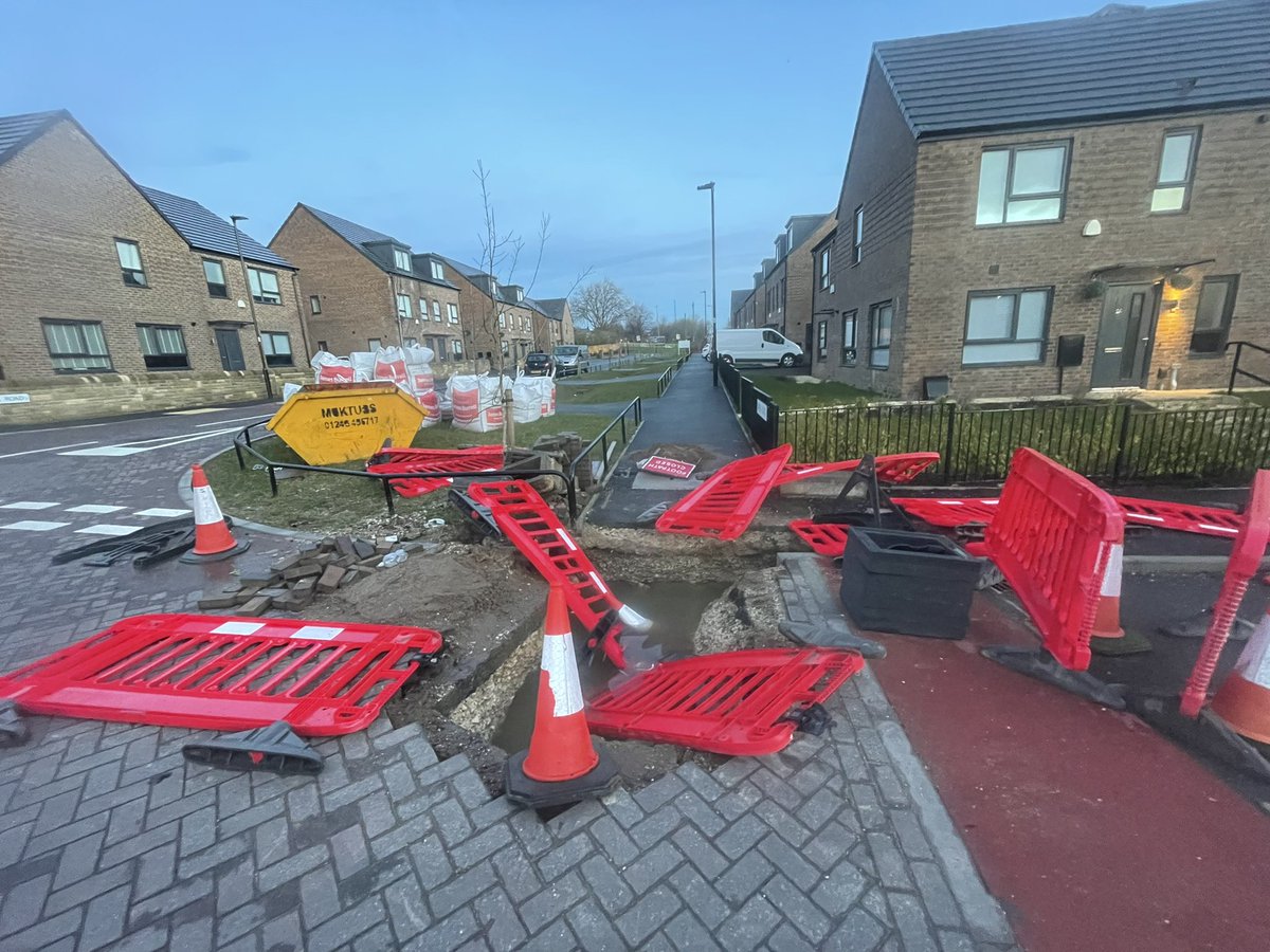 DaveJollands's tweet photo. @SheffCouncil roadworks started three weeks ago on Elvaston Way, well I say roadworks - a massive hole dug and nobody has been back since… I have reported it on your website and nothing done in a week. Somebody is going to fall down or drive down the hole and make a claim! https://t.co/Bk1NbofusR
