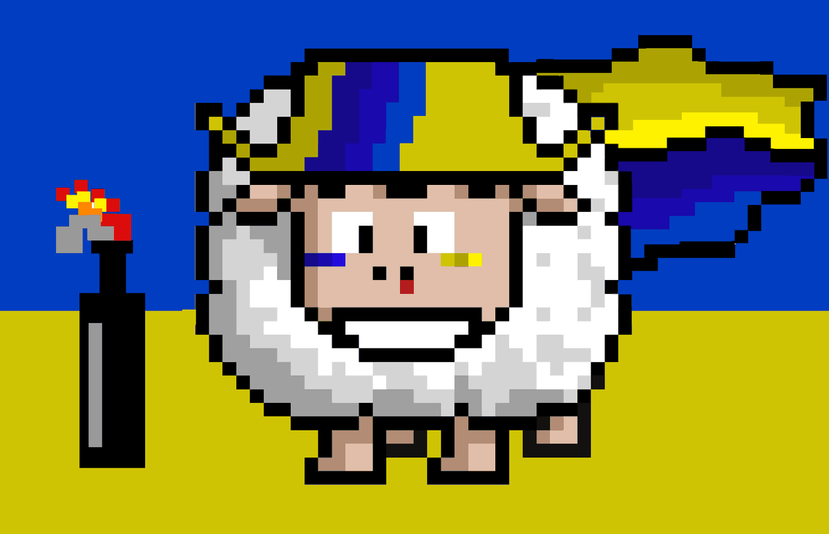 MudIips's tweet photo. #Pack2773 Submission for Wool Event #2, inspired by @_jonnymo_   💙💛 https://t.co/lJEVXtpoVv
