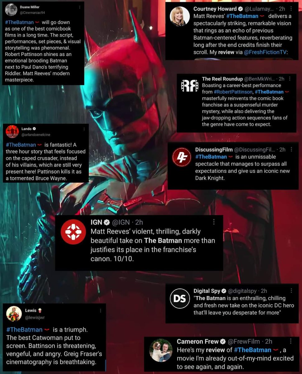 MajorIssuesCBC's tweet photo. The reviews are in. #TheBatman is a hit!
We will be covering the film in full on the #MajorIssuesPodcast so watch it and give us your thoughts! You can send them to comicbookclique@gmail.com or visit our site ππ
(https://t.co/RMrQDy3fri)
#Batman #TheBatmanMovie #DCEU #DCComics https://t.co/sr3dM4rb0t