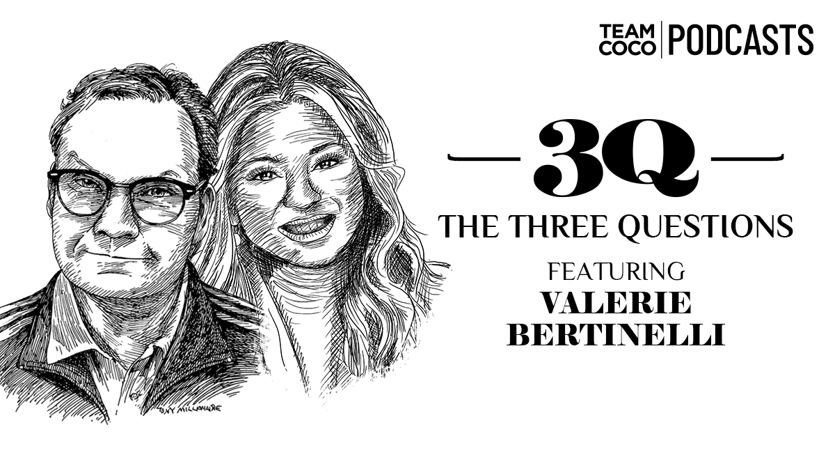 TeamCoco's tweet photo. Today on #TheThreeQuestions, Valerie Bertinelli joins @AndyRichter to talk about starting out on "One Day at a Time", marrying Eddie Van Halen, and working with Betty White on "Hot in Cleveland." Listen: https://t.co/iomIlr7bfo https://t.co/Ov3Mg0wRCs
