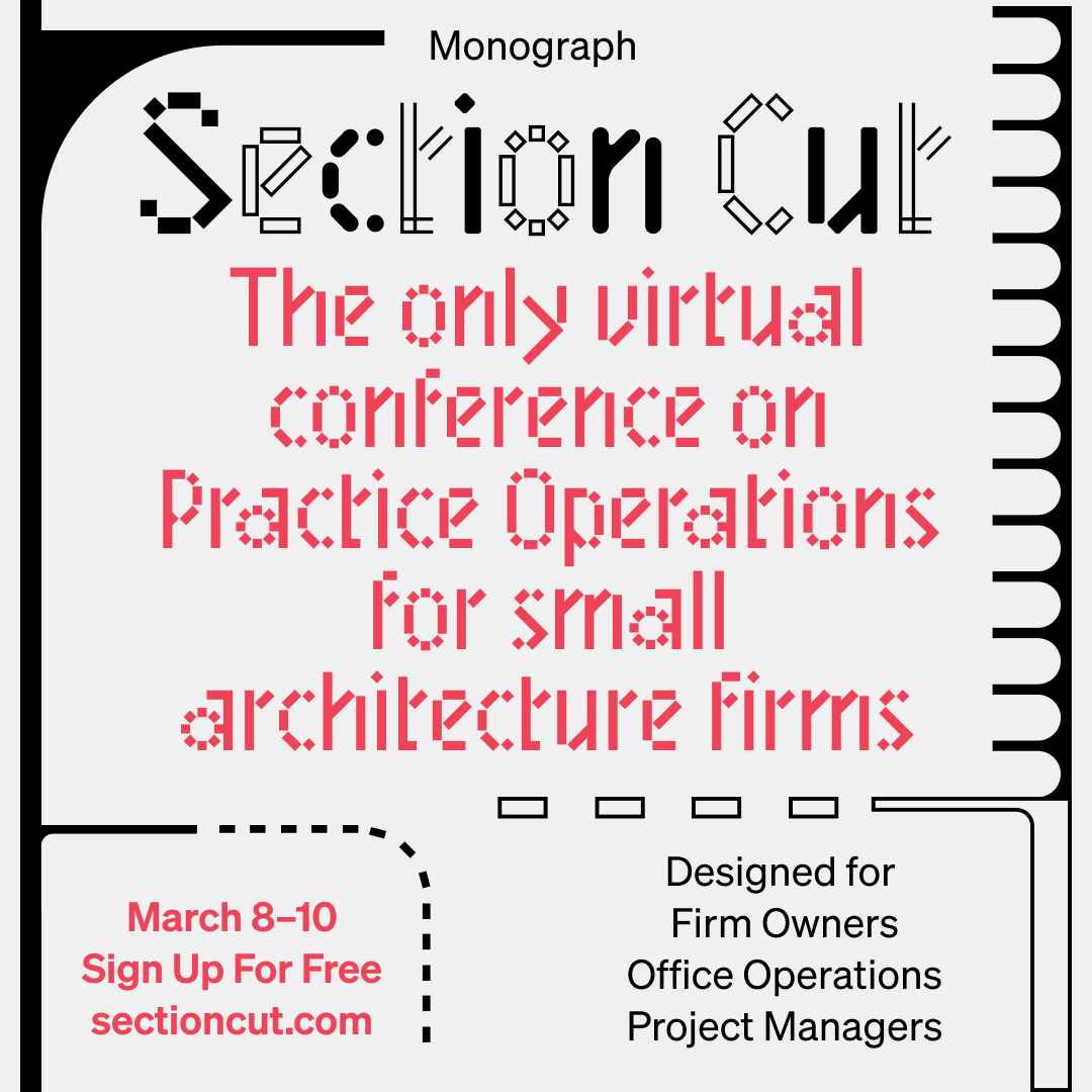 archpaper's tweet photo. Want to learn about operations and business side of architecture?
#SectionCutSS22 is the only conference focused on Practice Operations—hosted by @monographhq
Connect with industry leaders and emerging #architects on March 8–10 for free online!
Register -> https://t.co/RXehHRb5IZ https://t.co/IimJWpa0kC