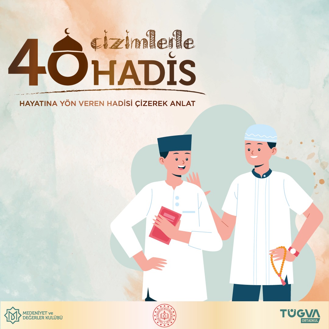 Herkes boyalarını ve kalemlerini hazırlasın…🎨🖌

‘’Hadisleri en güzel ben resmederim.’’ diyen gençlerimizin yarışması #Çizimlerle40Hadis başlıyor!

📌Başvuru linki:
formlar.tugva.org/HadisYarismasi