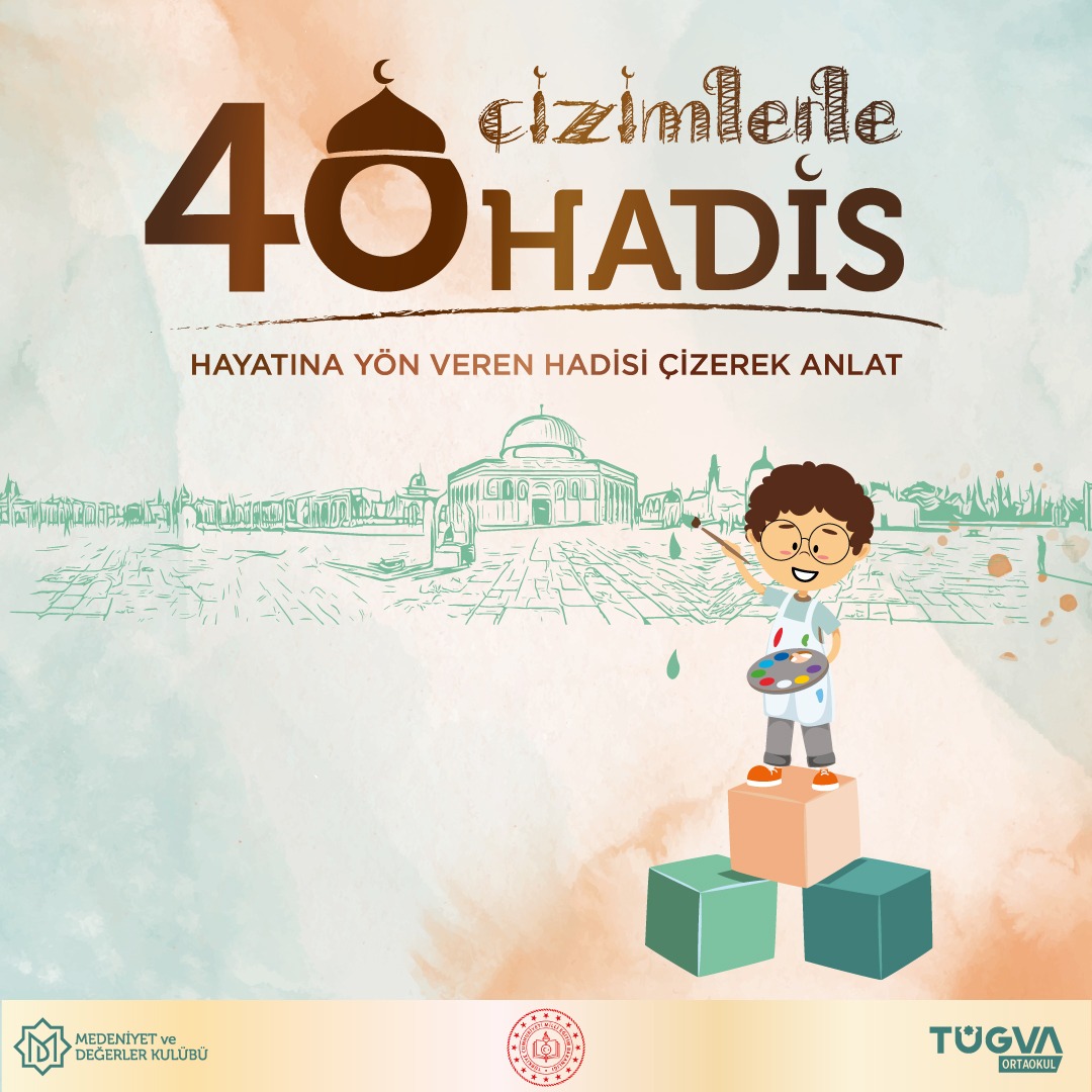 tugvabursa's tweet photo. Herkes boyalarını ve kalemlerini hazırlasın…🎨🖌

‘’Hadisleri en güzel ben resmederim.’’ diyen gençlerimizin yarışması #Çizimlerle40Hadis başlıyor!

📌Başvuru linki:
https://t.co/tRqDaPzEhI https://t.co/deZGNa0gXv