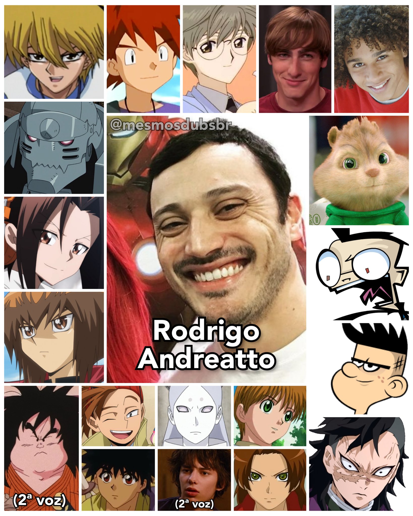 Personagens Com os Mesmos Dubladores! on X: - Rossiu Adai velho