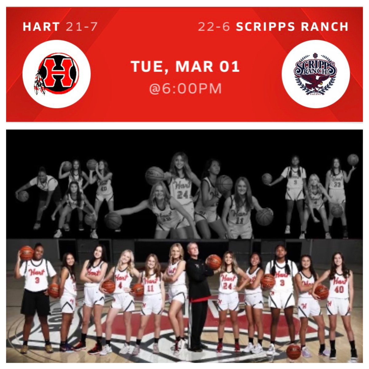HartGirlsBaske1's tweet photo. 🏀State Playoffs🏀
⁦@haleymsawyer⁩
⁦@Tarek_Fattal⁩ ⁦⁦@latsondheimer⁩ ⁦@Hart_Athletics⁩ ⁦
⁦@CIFSS⁩ ⁦@CIFState⁩ https://t.co/xCI4rfbaJT