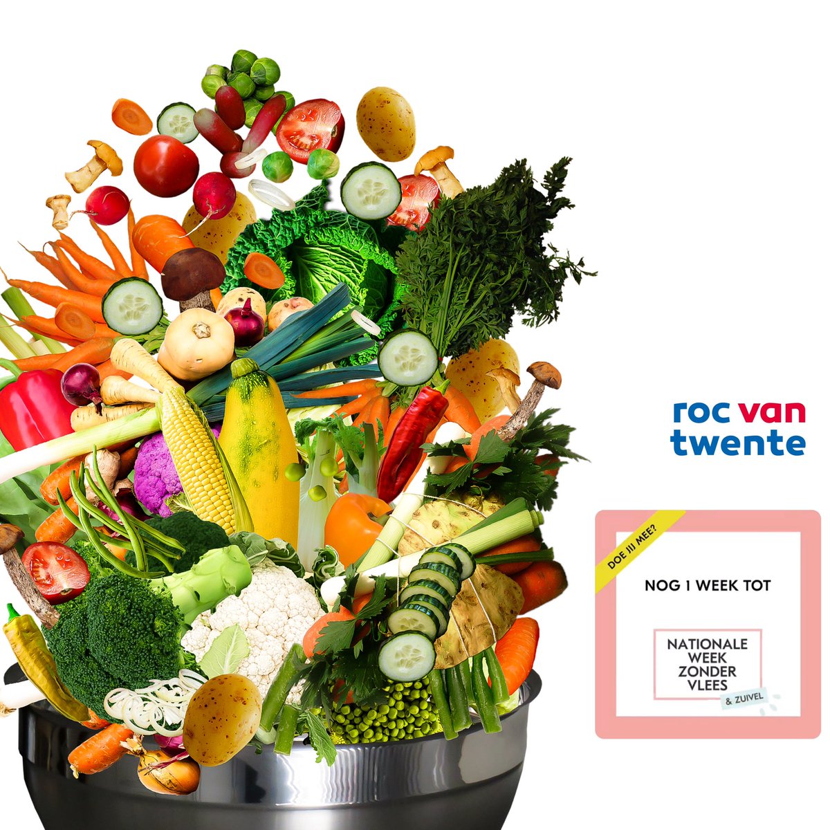 Op 7 t/m13 maart is het de nationale week “zonder vlees en zuivel”
Onze schoolrestaurants in Almelo doen mee. Op 8 &amp; 9 maart een 3-gangen menu. Happy Vegetarian👌Reserveren? Dit kan via: reserveringenrestaurants@rocvantwente.nl of via tel: 0546 - 809011
 #rocvt  <a href="/WeekZonderVlees/">Week Zonder Vlees & Zuivel</a>